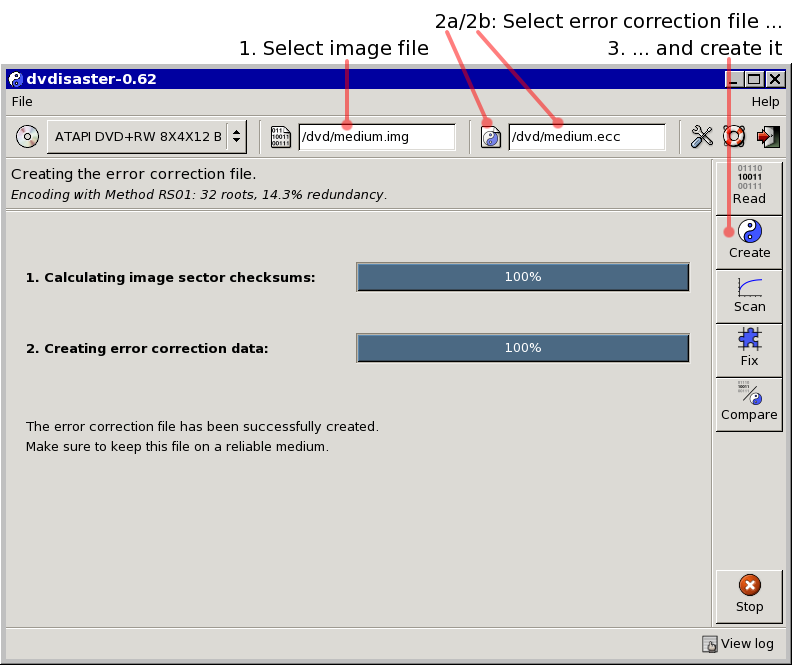 Creating the error correction file